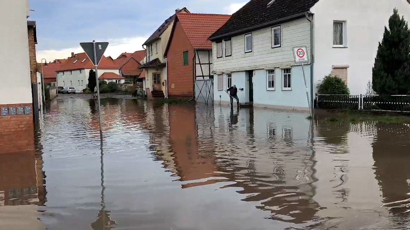 Keine Verletzten: Unwetter flutet viele Ortschaften im Harz