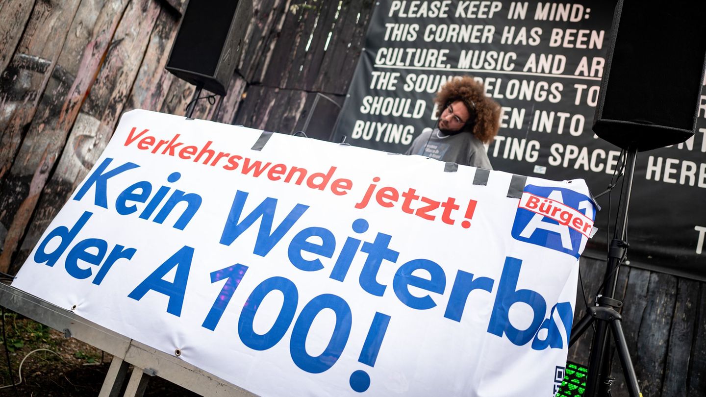 Verkehr: Protest-Rave gegen Ausbau von A100 in Berlin