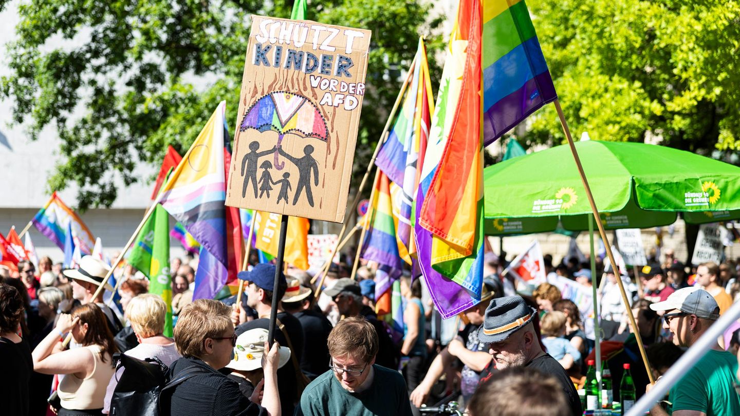 Streit um Kinderschutz: Proteste begleiten AfD-Kinderschutzkongress im Landtag