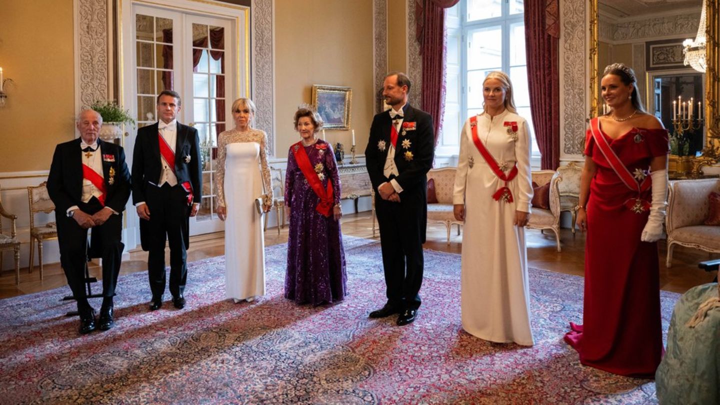 Norwegische Royals: Galadinner für Emmanuel Macron und seine Frau