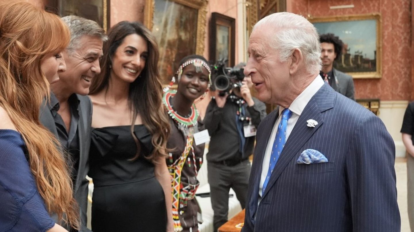 George und Amal Clooney: Strahlender Auftritt neben König Charles
