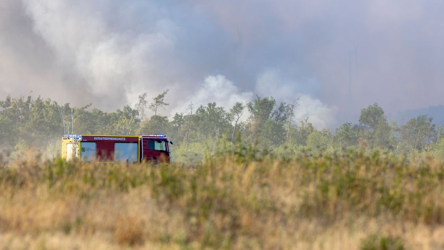 Feuer: Waldbrand in Gohrischheide – Löscharbeiten gehen weiter