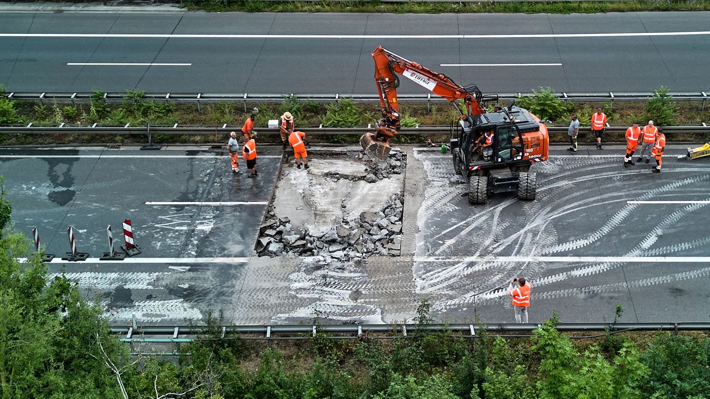 Beginn der Sommerferien: Hitzeschäden auf A5 behindern Verkehr