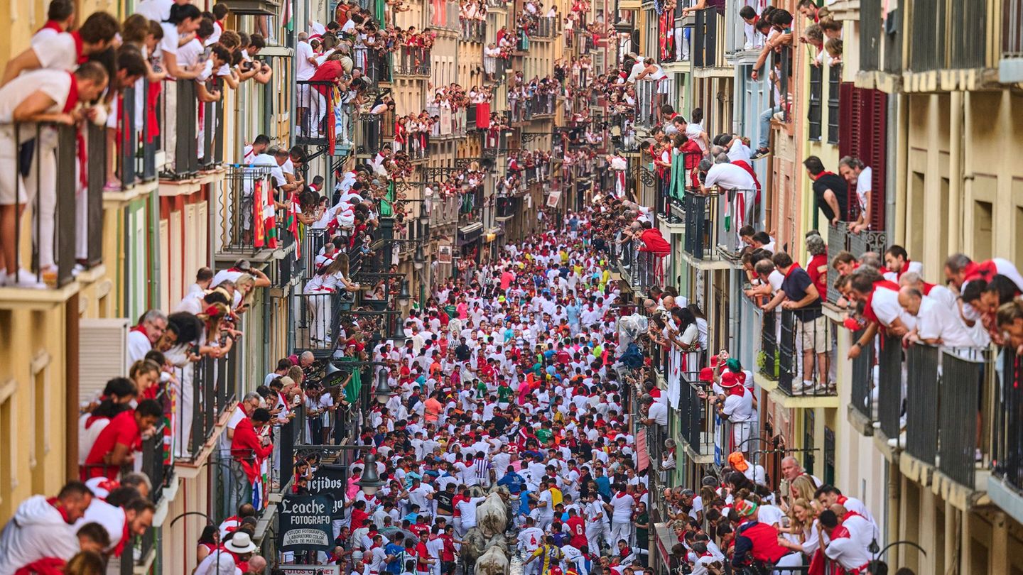 Sanfermines: Fünf Verletzte bei Stierlauf in Pamplona