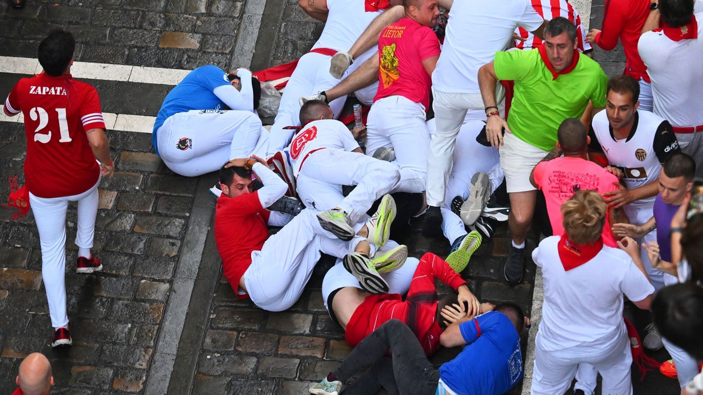 Sanfermines: Sechs Verletzte bei siebtem Stierlauf in Pamplona