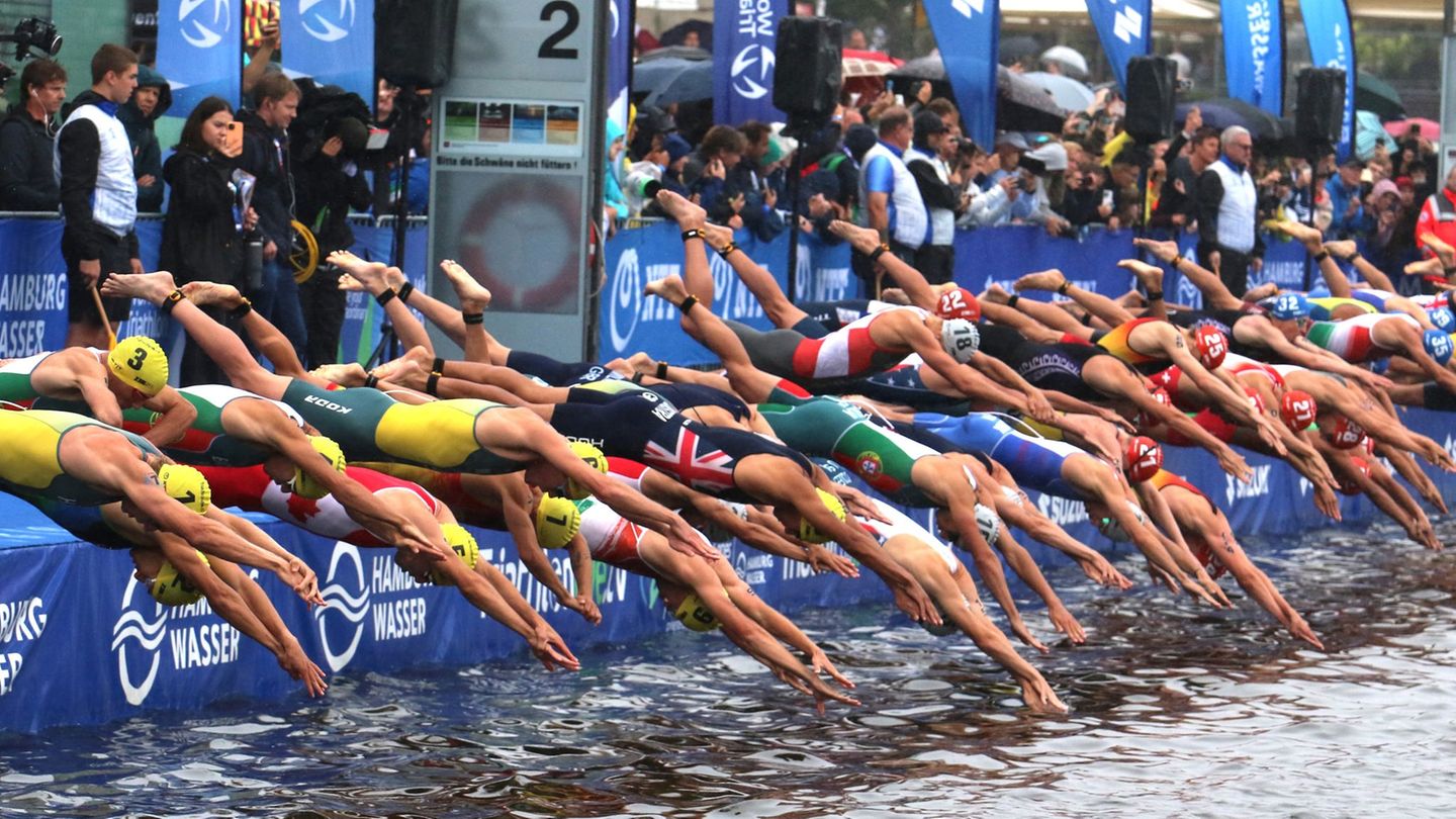 Triathlon in Hamburg: Deutsche Triathleten holen WM-Bronze in der Staffel