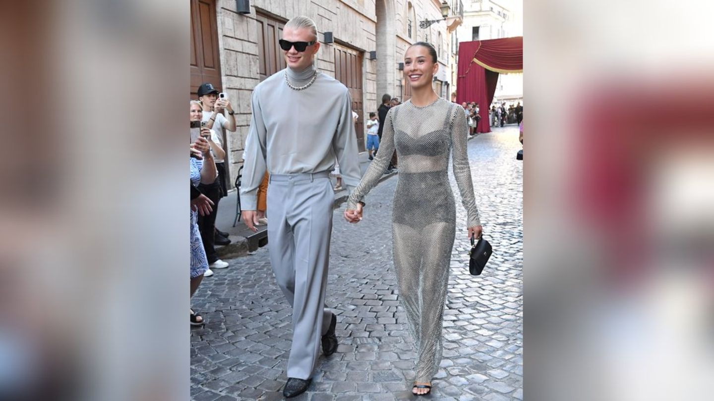 Erling Haaland und Isabel Haugseng Johansen: Hingucker-Auftritt bei Fashionshow in Rom
