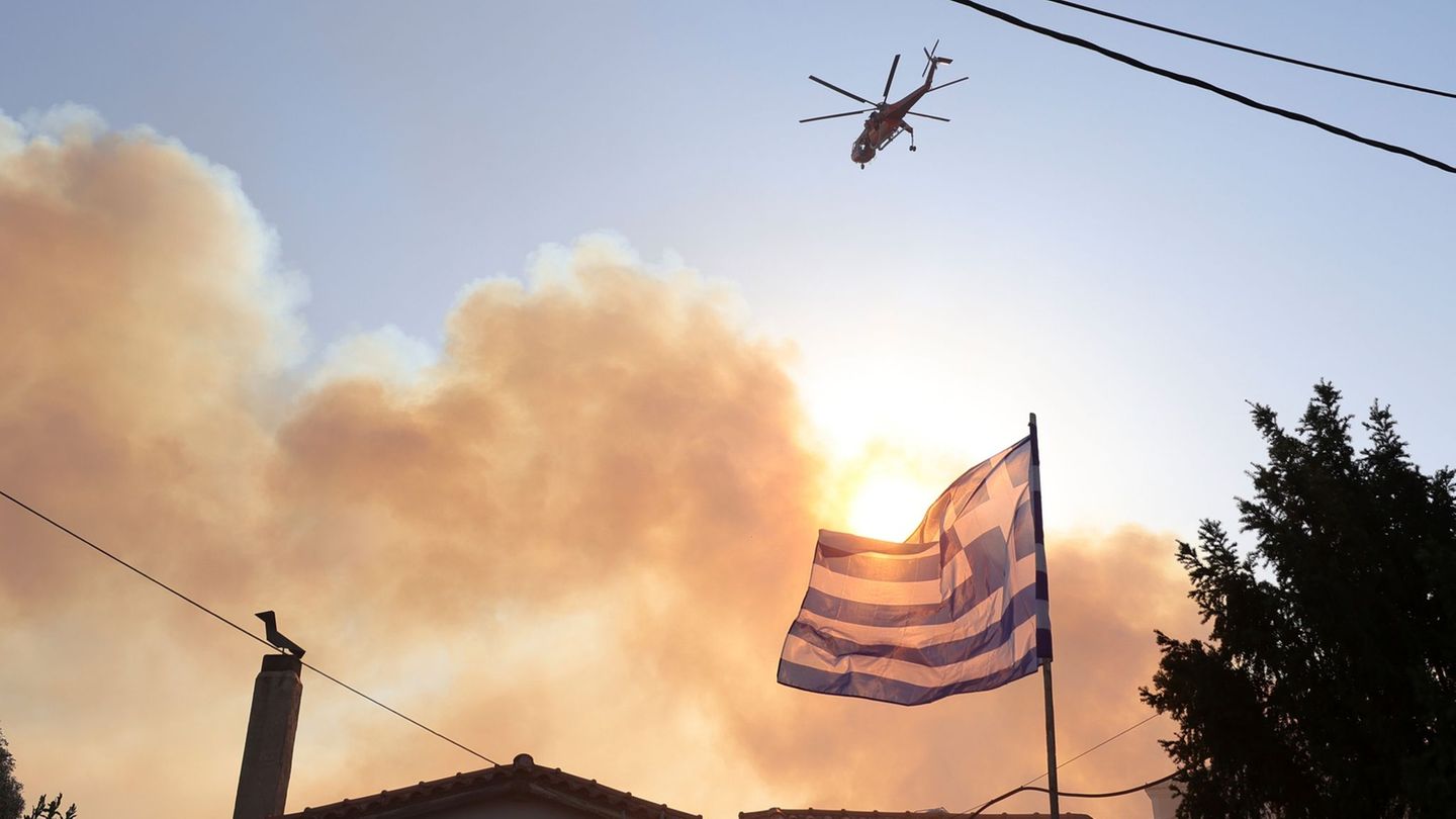 Griechenland: Feuer nahe Athen – Häuser in Flammen