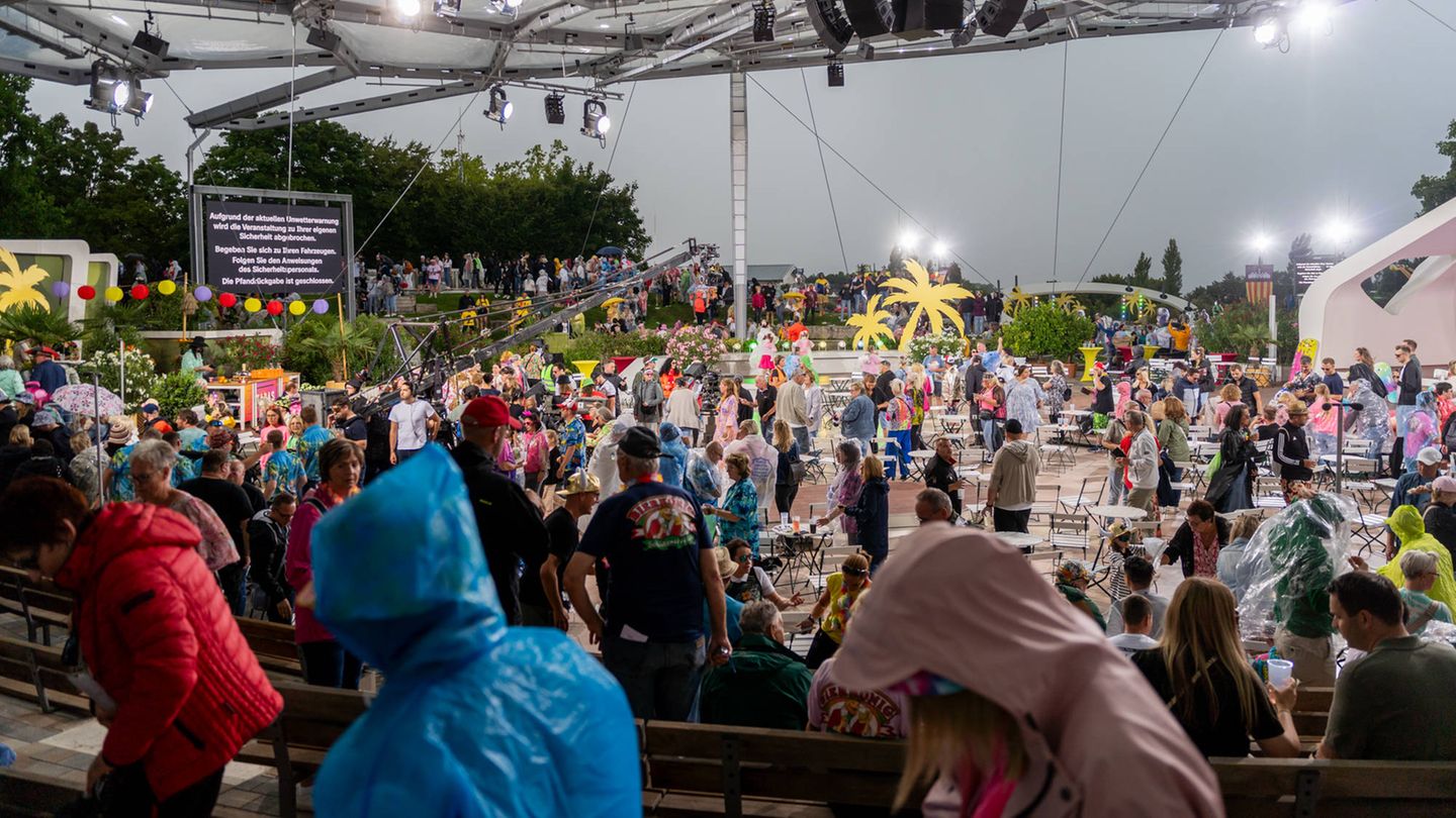 Mainz: „Bringt euch in Trockenheit“ – ZDF-Fernsehgarten evakuiert