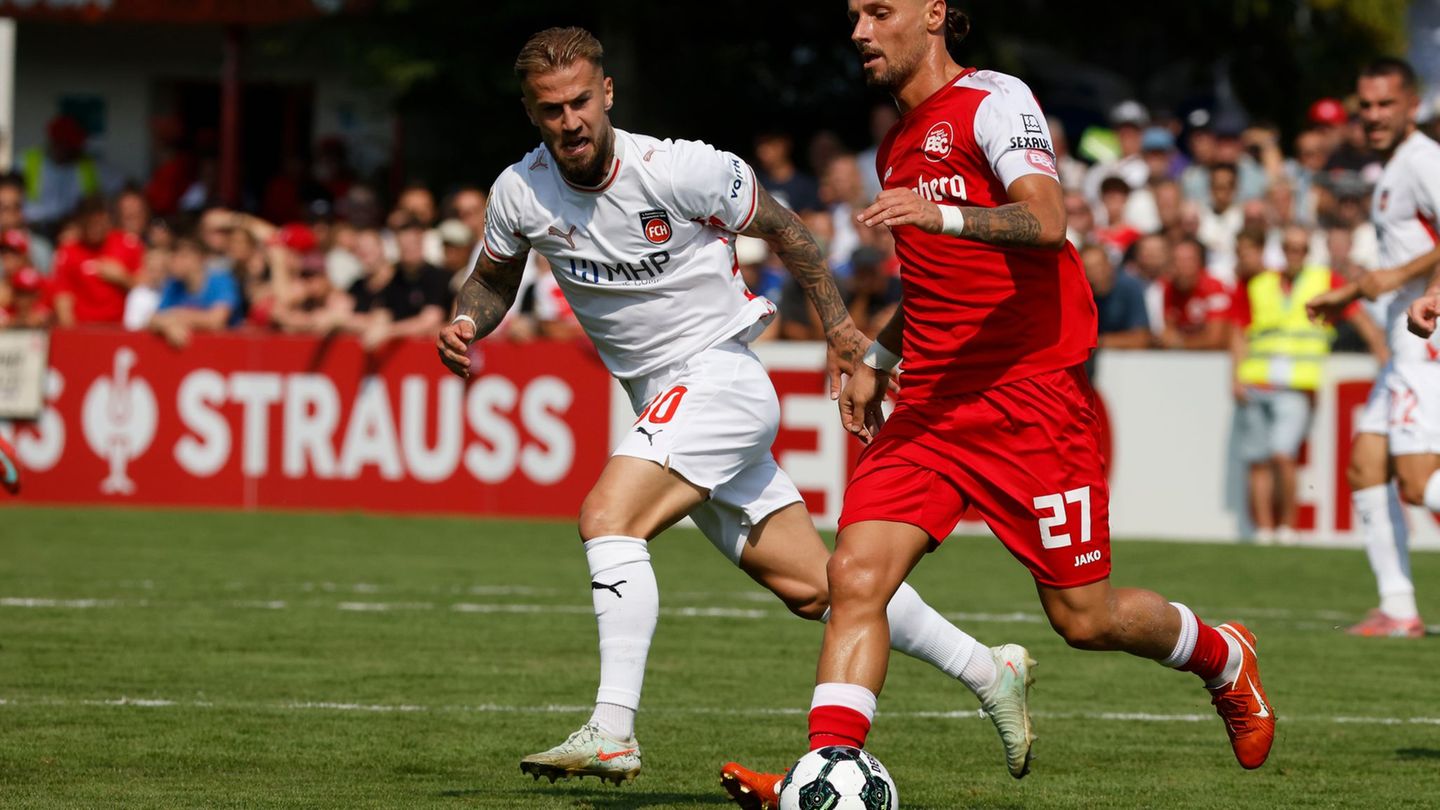 DFB-Pokal: Rot für Bahlingens Coach: Heidenheim gewinnt wildes Spiel