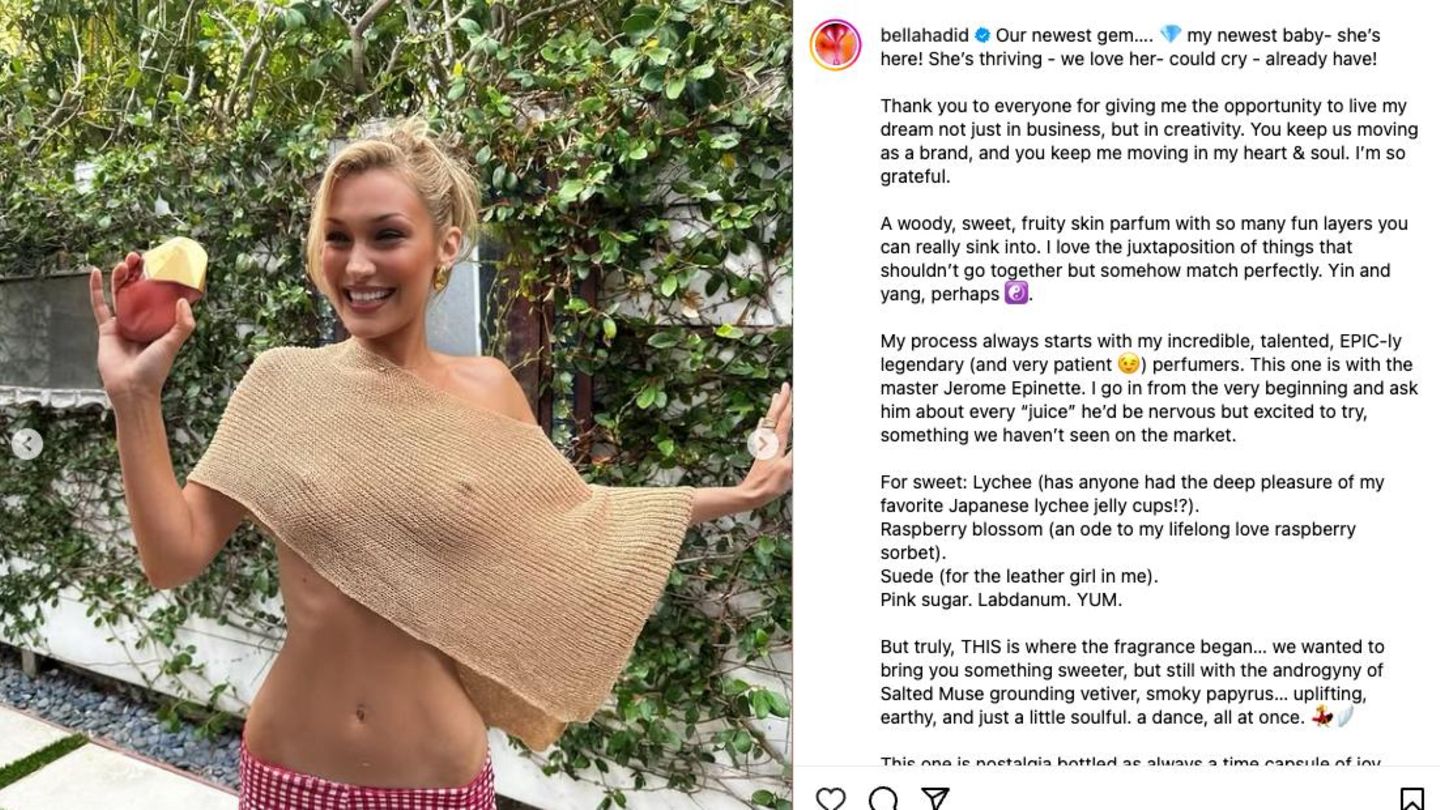 Leute von heute : Bella Hadid bewirbt ihr Parfüm halbnackt – die Aufmerksamkeit hat sie sicher