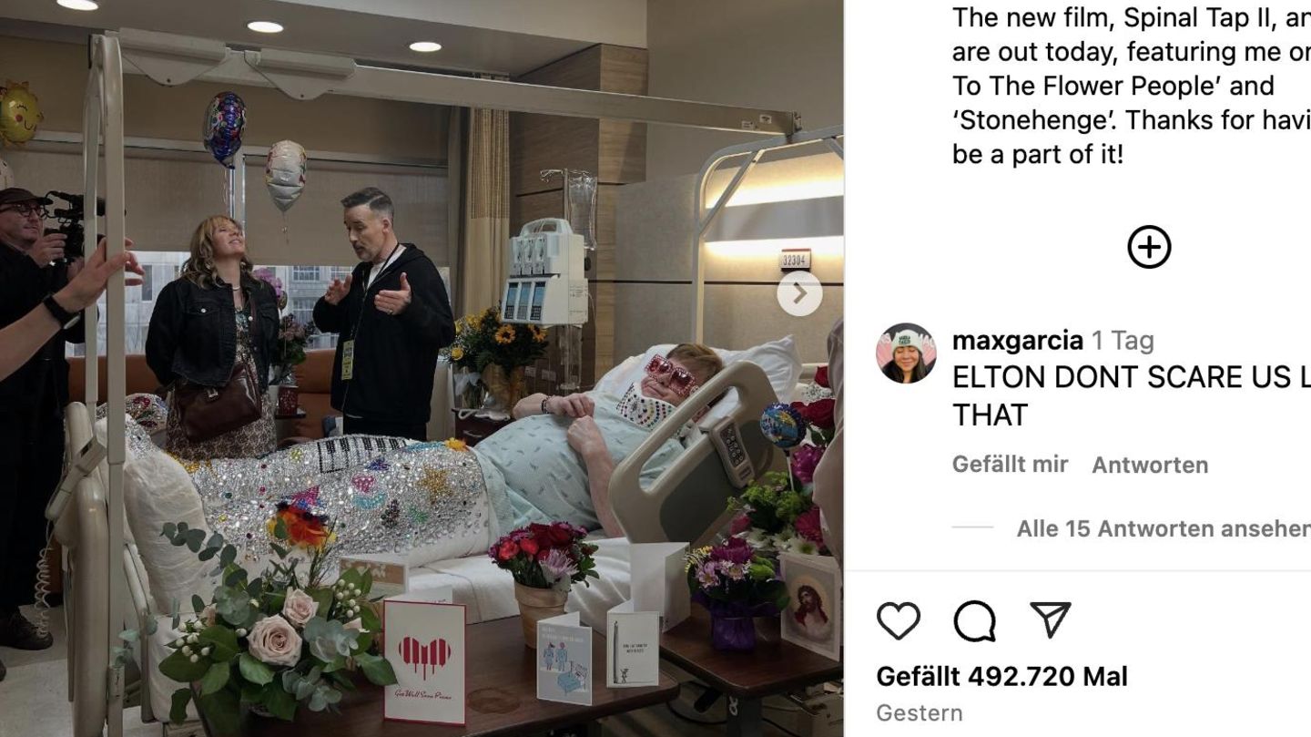 Leute von heute : Elton John schockt Fans mit Glitzer-Gips