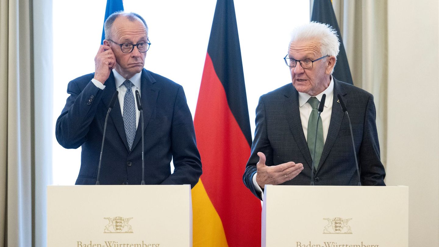 Antrittsbesuch: Kretschmann will Zuschlag für KI-Gigafactory