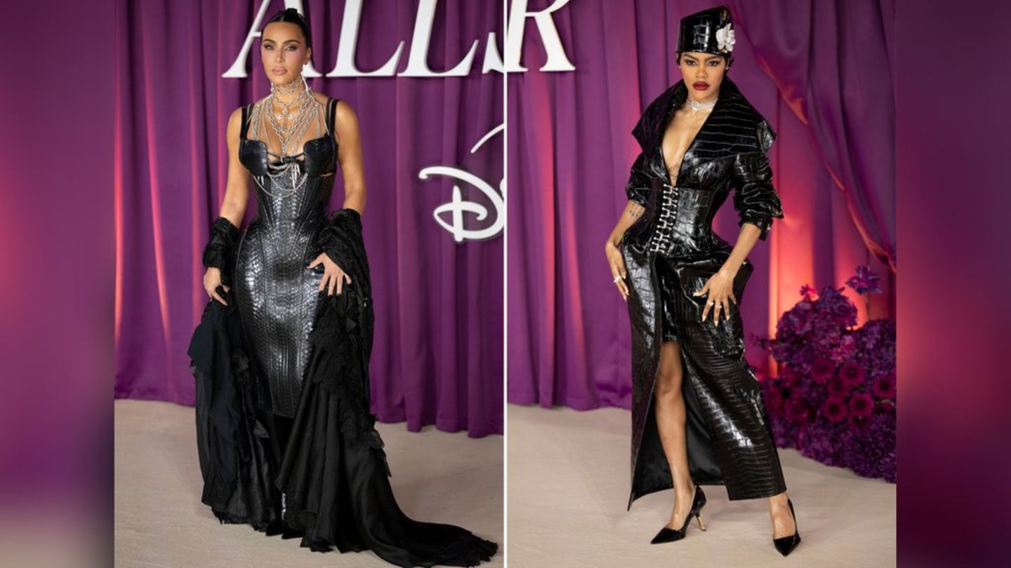 Kim Kardashian und Teyana Taylor: Im düsteren Partnerlook zur London-Premiere