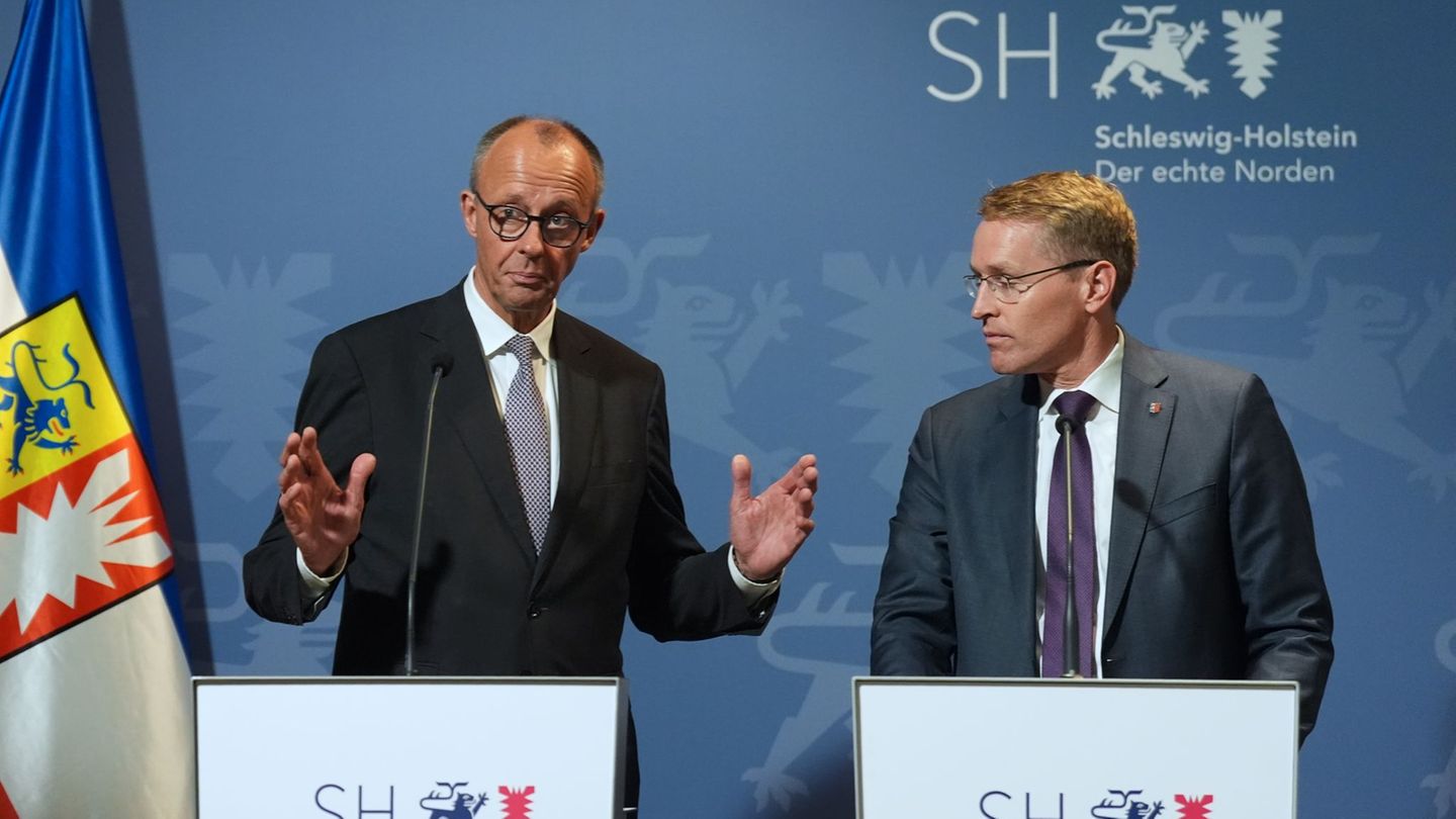 Antrittsbesuch im Norden: Merz an der Nordsee: vom Windrad bis zum Heuler